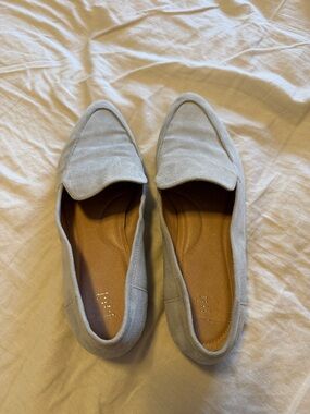 J. Jill Pale Gray Suede Loafers